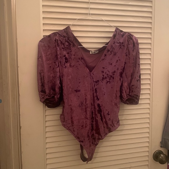 Free People Tops - FREE PEOPLE INTIMATELY FREE YOU WISH VELVET BODY SUIT
